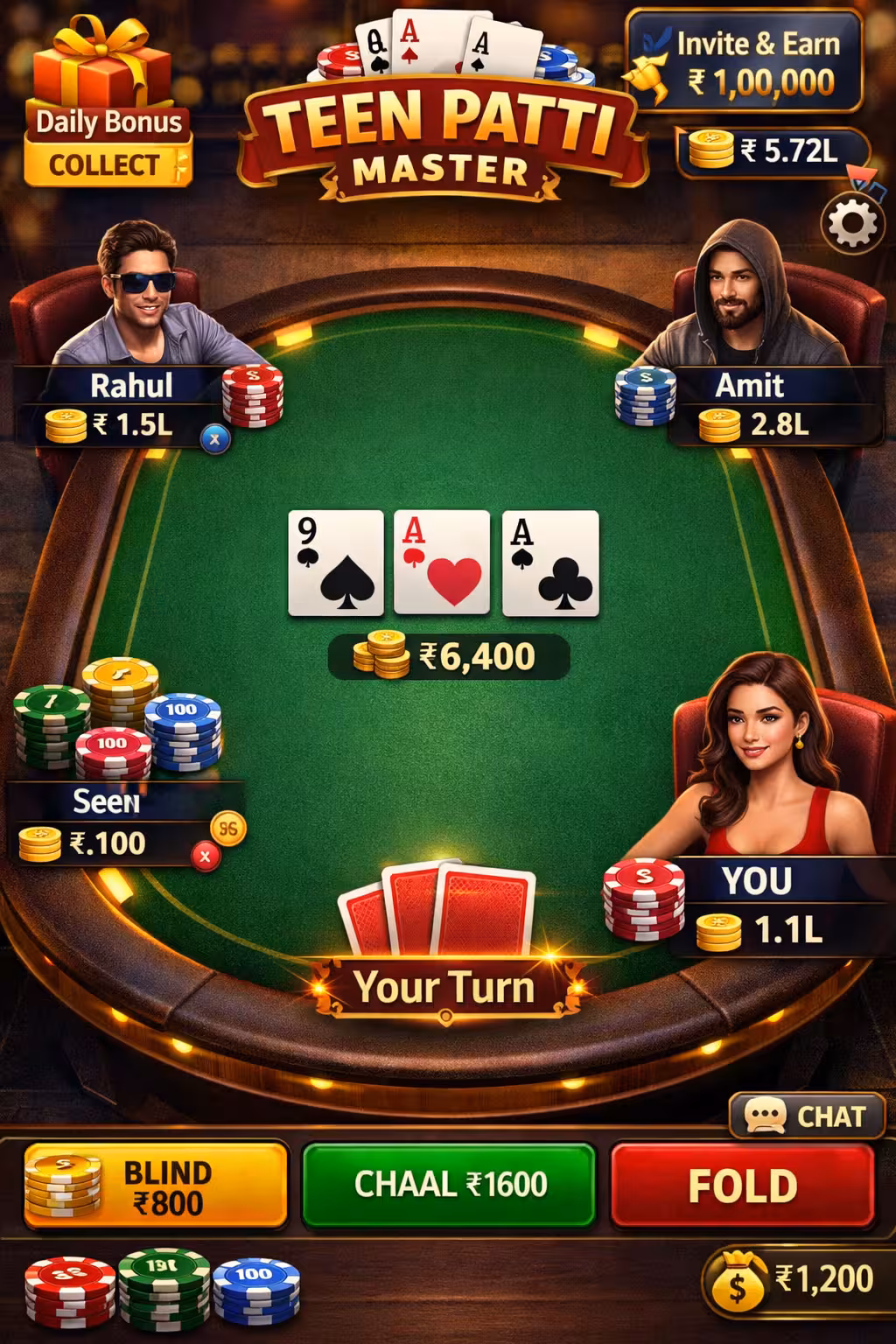 Teen Patti Master App Interface